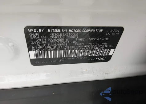 2020 Mitsubishi Eclipse Cross Se 1.5T Awc/Sel 1.5T Awc z USA, uszkodzony, nr VIN JA4AT5AA6LZ002961